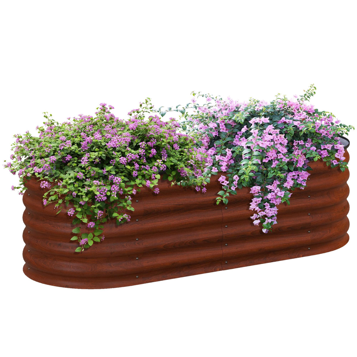 Outsunny 5' X 2' X 1.4' Galvanized Raised Garden Bed Kit, Outdoor Metal Elevated Planter Box With Safety Edging, Easy Diy Stock