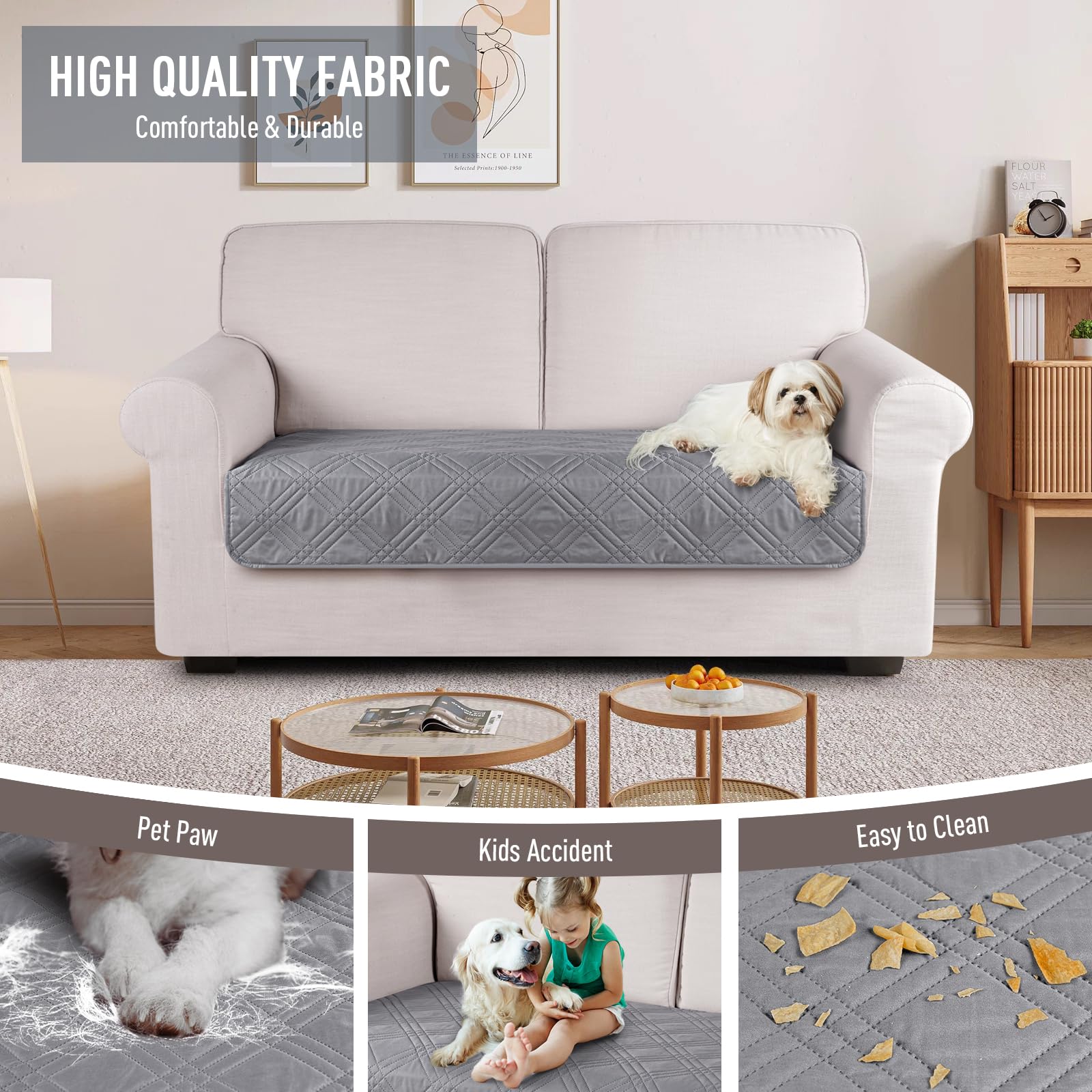 Taococo 100% Waterproof Sofa Cushion Cover Reversible Couch Seat Cover For Dogs Pets Loveseat Couch Cover For Sectional Sofa U S
