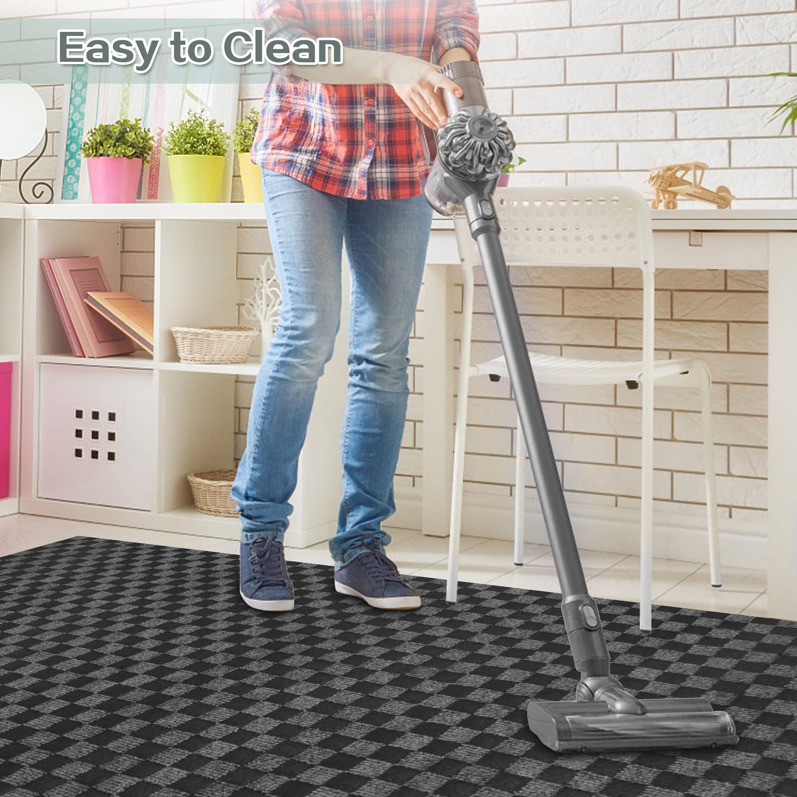 Custom Size Runner Rug 3 Ft X 43 Ft, Zgr 2-82Ft Carpet Runners Hallway Entryway Kitchen Garage Laundry Room Area Rugs With Non-S