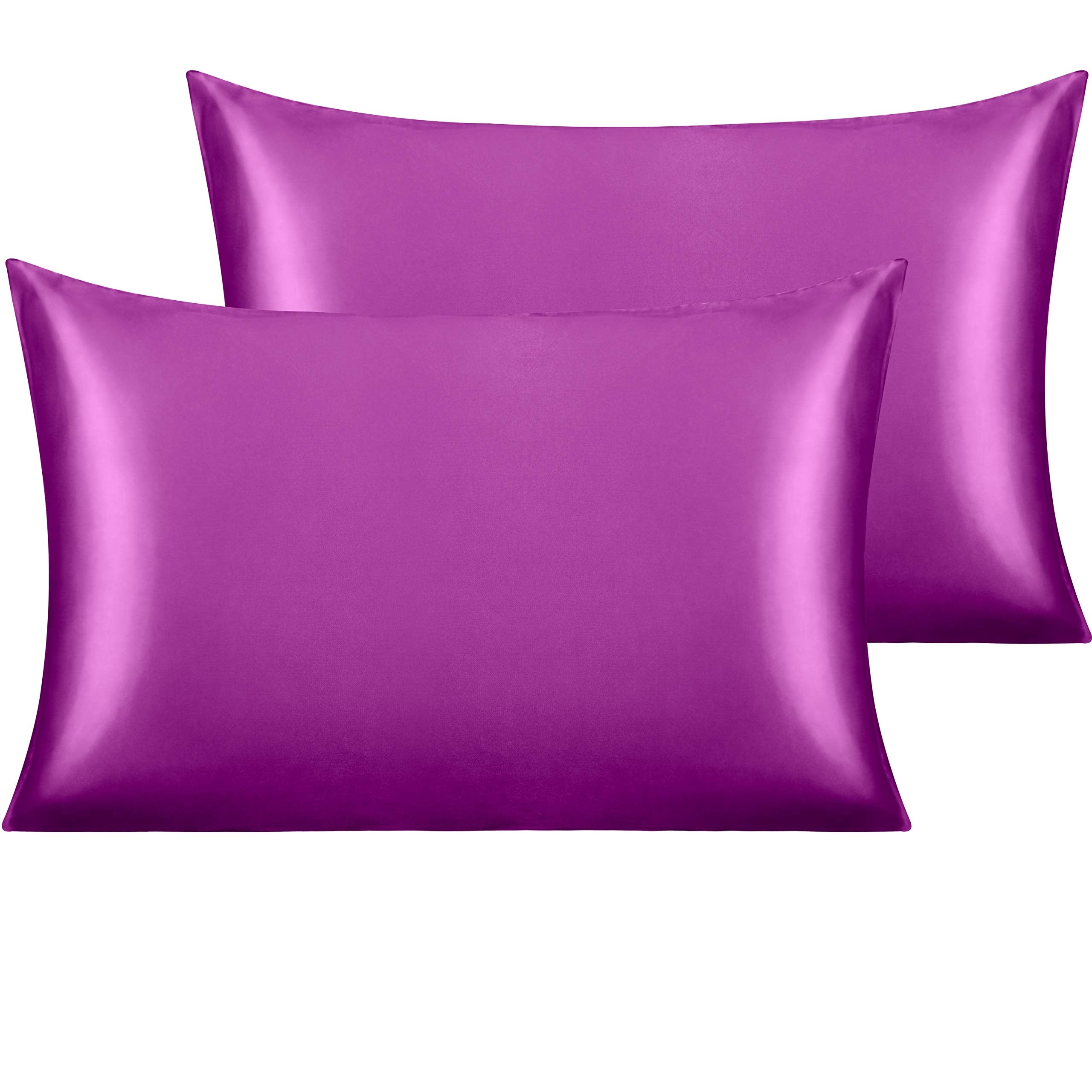 Ntbay 2 Pack Satin Queen Pillowcases For Hair And Skin, Luxurious And Silky Pillow Cases With Envelope Closure, 20X30 Inches, Pu