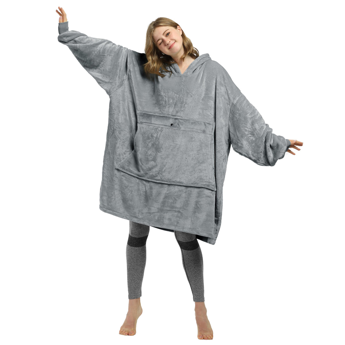 Catalonia Oversized Blanket Hoodie Sweatshirt, Wearable Fleece Pullover, Gift For Adults Men Women Wife Girlfriend