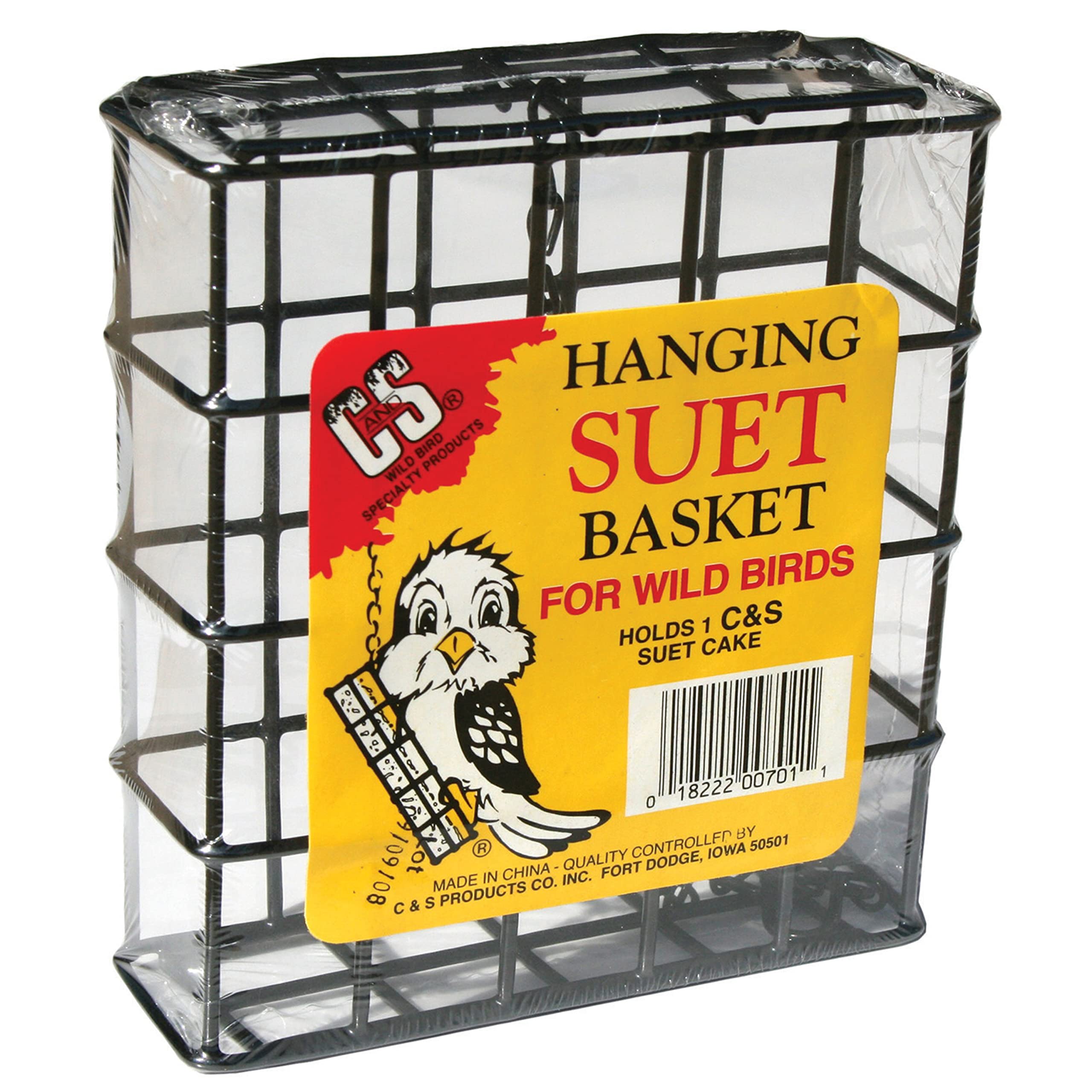 C&S Wild Bird Suet Basket, 1.5' D X 4.5' W X 5' H