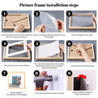 12X12 Wood Picture Frames For Wall Hanging Or Tabletop,Diamond Painting Frame Baby Scan Picture Frames With 2 Mats Display 8X8 O