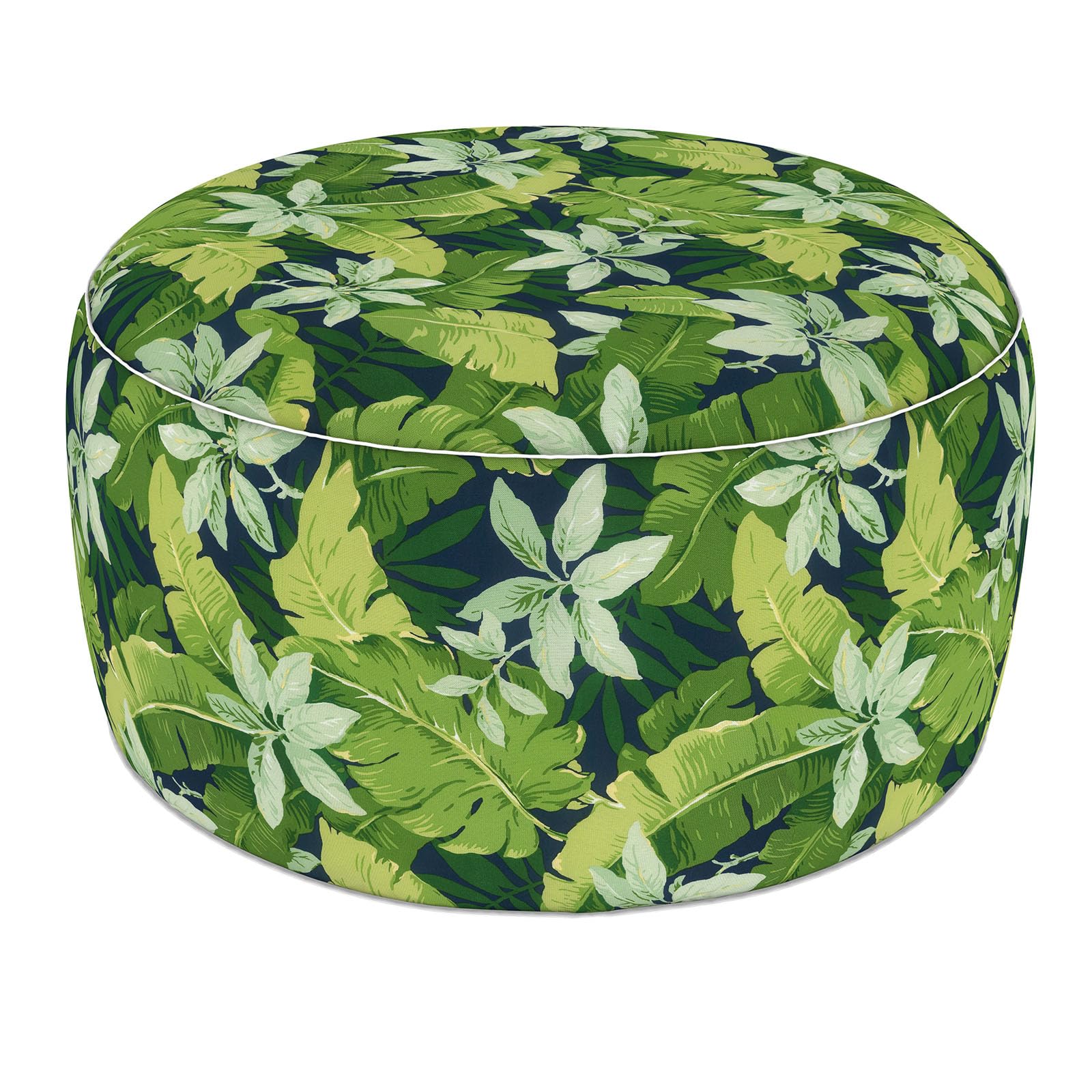 LVTXIII Indoor/Outdoor Extra Large Inflatable Ottoman Pouf D31 x H14 Inch, Round Footstool with Handle, Weather-Resistant Portab