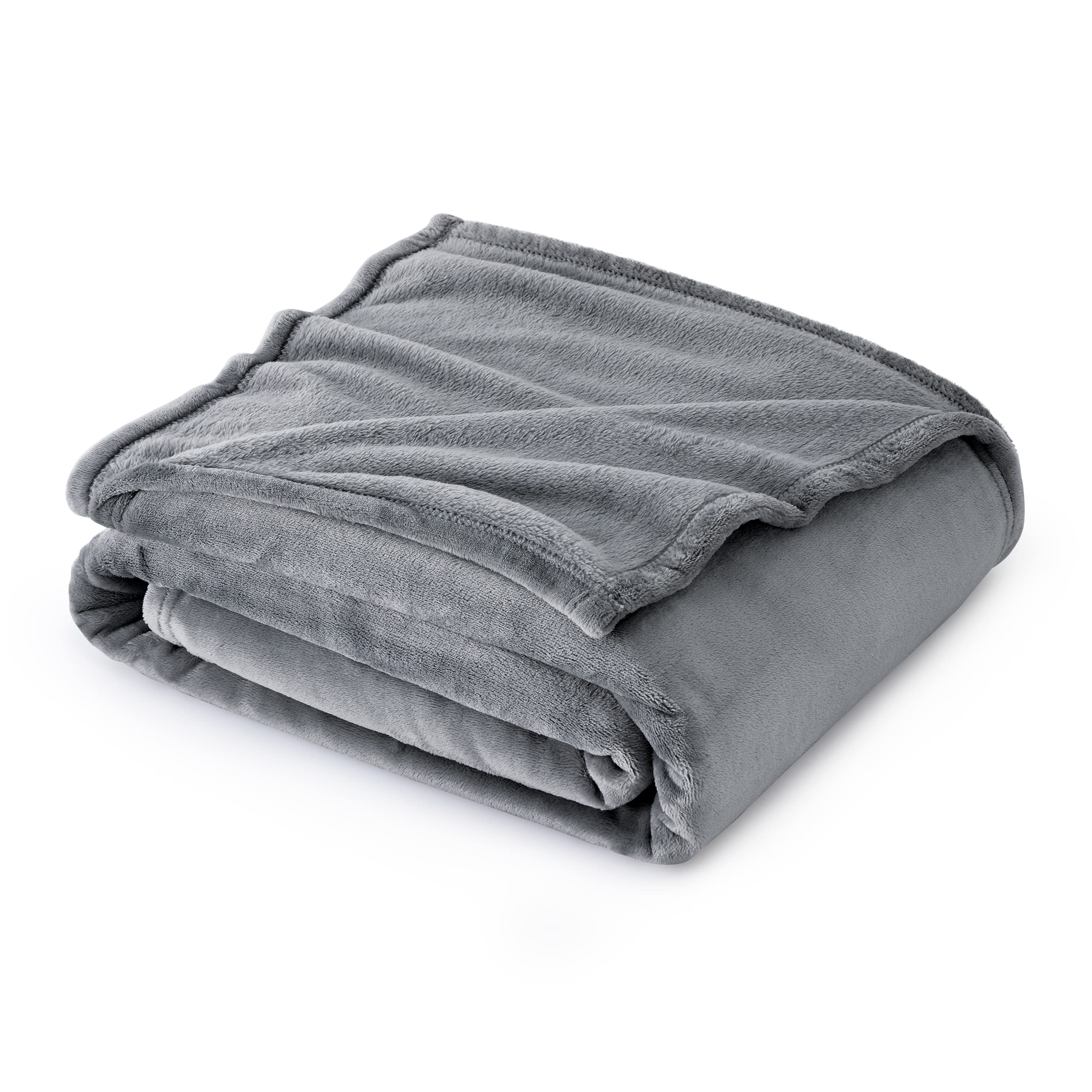 Bedsure Fleece Throw Blanket For Couch Grey - Lightweight Plush Fuzzy Cozy Soft Blankets And Throws For Sofa, 50X60 Inches