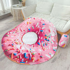 Bnuitland Pink Donut Blanket,300Gsm Double Sided Giant Funny Gift Throw With Donut Pouch,Realistic Super Soft Taco Food Blanket,