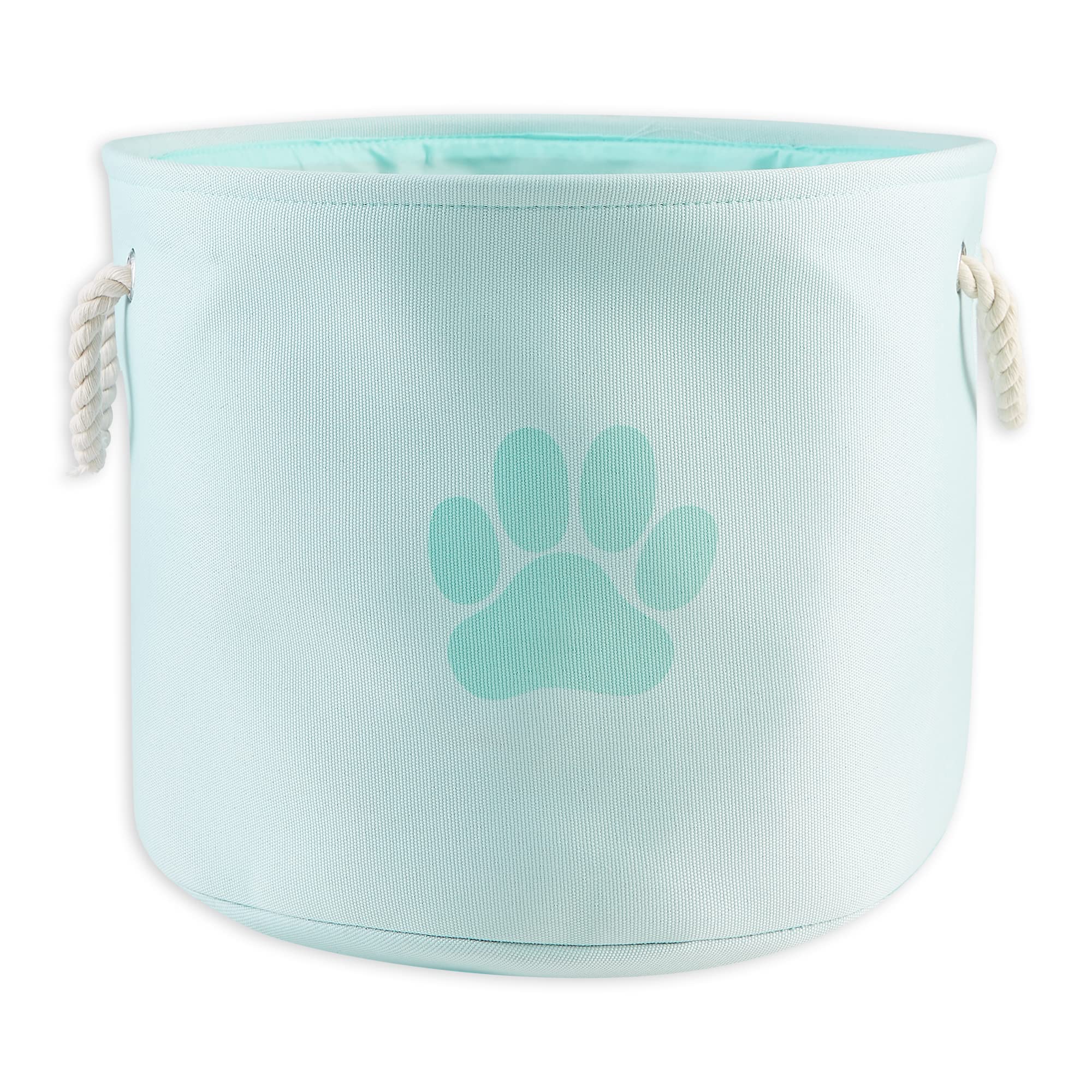 Bone Dry Pet Storage Collection Collapsible Bin, Medium Round, Aqua