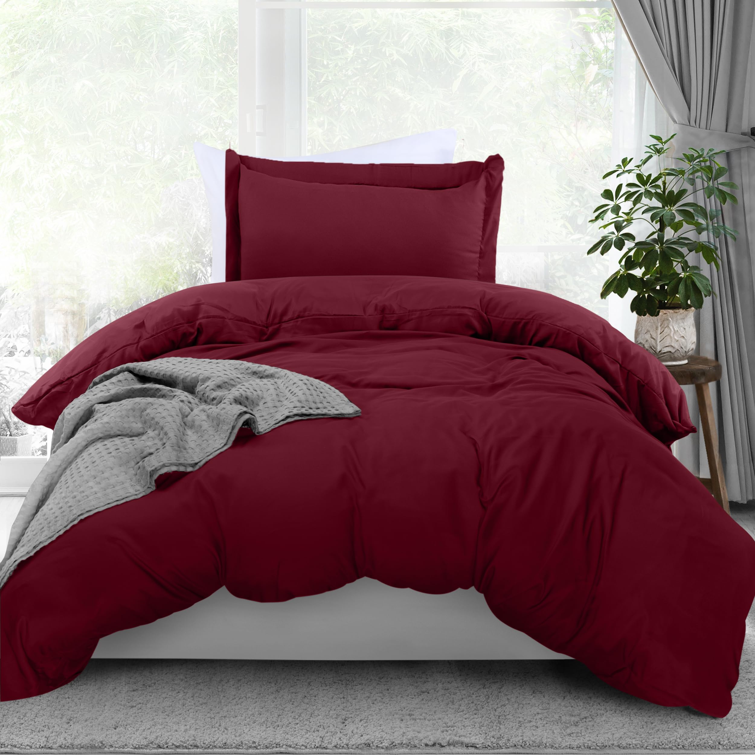 Utopia Bedding Duvet Cover Twin Size - 1 Duvet Cover With 1 Pillow Sham - 2 Piece Bedding Duvet Cover With Zipper Closure - Soft
