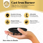 Cast Iron Incense Burner 4' L 2' H, Ideal For Smudging, Incense Burning, Ritual Purpose, Decoration Etc. (4' L)