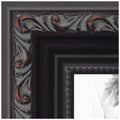 ArtToFrames 8x8 inch Black with Beads Wood Picture Frame, WOMD10188-8x8