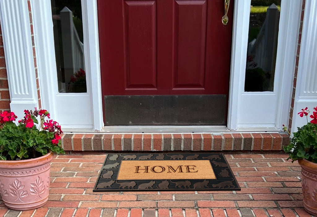 A1Hc Natural Coir And Rubber Large Door Mat, 18X30, Thick Durable Doormats For Door Entrance, Heavy Duty, Thin Profile Door Mat,
