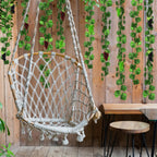 Hecaty 12 Strands 90 Ft Artificial Fake Grape Vines With 3 Strings Grapes, Hanging Plant Large Leaves Garland For Wedding Party