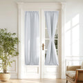 NICETOWN Glass Door Curtain - Window Treatments Panels Solid Energy Efficient Rod Pocket for Metal French Patio Door Panel with 
