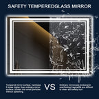 Istripmf 40X30 Inch Led Bathroom Mirror With Lights, Backlit And Front Lighted Bathroom Mirrors For Wall, Anti-Fog Dimmable Memo