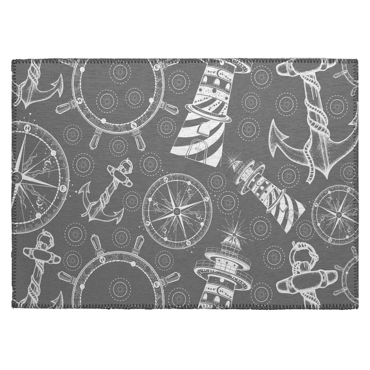 Harbor Ha9 Grey Coastal Rug Rectangle 3' X 5'