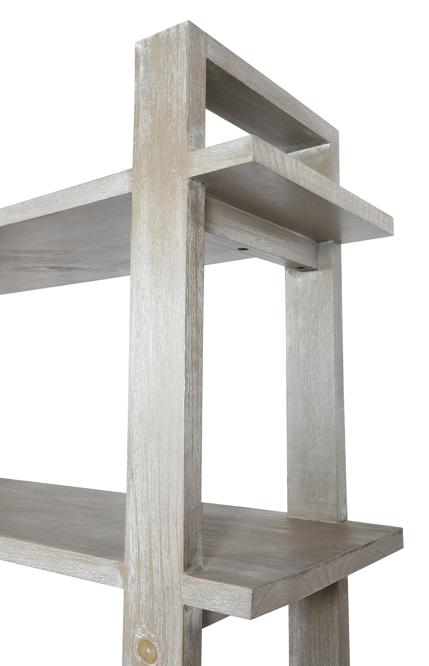 AFD Home Mystique Gray Mid Century Rustic Bookshelves Etagere