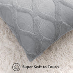 Decoruhome Throw Pillow Covers 22X22 Inch Set Of 2, Soft Plush Faux Fur Wool Grey Couch Pillow Covers, Decorative Pillow Cases For Bed Sofa Living Room Home Decor