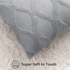 Decoruhome Throw Pillow Covers 26X26 Inch Set Of 2, Soft Plush Faux Fur Wool Grey Couch Pillow Covers, Decorative Pillow Cases For Bed Sofa Living Room Home Decor