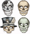 Beistle Skeleton Masks Halloween Party Supplies, Skeletal Faces, 10.5, Multicolored