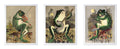 Poster Master 3-Piece Vintage Frog Poster - Retro Frog Playing Banjo Flute Violin Print - Frog Art - Funny Gift for Musician, An