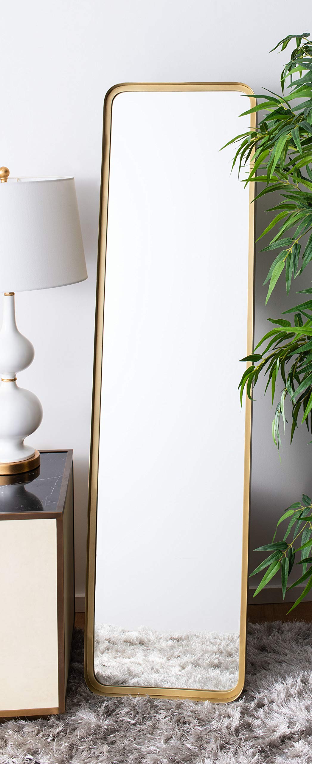 Safavieh Home Lerna Brushed Brass 61-inch High Standing Full Length Mirror