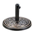 Infinipower 24.2 Lb Heavy Duty Base 18' Round Patio Umbrellas Stand For Outdoor, Lawn And Garden, 24.2Lbs, Bronze