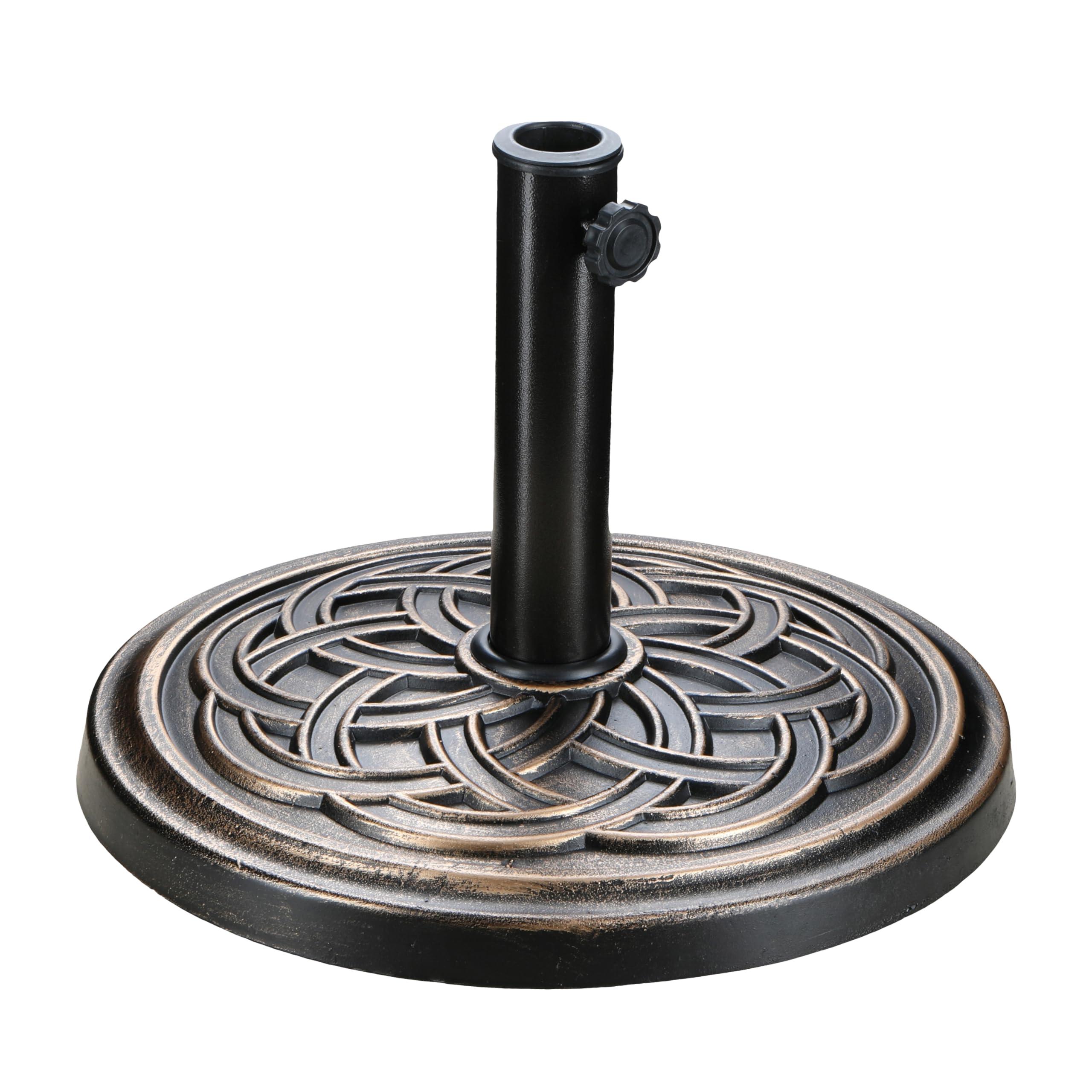 Infinipower 24.2 Lb Heavy Duty Base 18' Round Patio Umbrellas Stand For Outdoor, Lawn And Garden, 24.2Lbs, Bronze