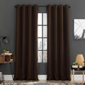 Sun Zero Soho 2Pack Energy Saving Noise Reducing Blackout Grommet Curtain Panel Pair, 54 x 96, Chocolate Brown