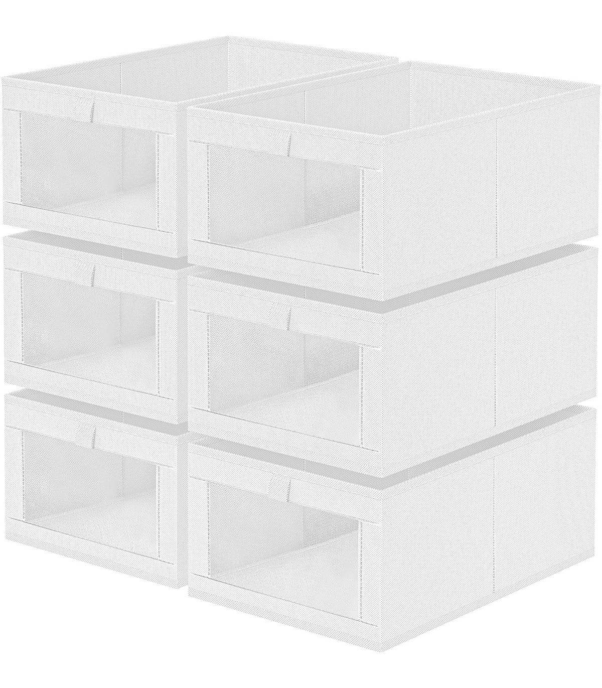 Criusia 6 Pack Linen Closet Organizers and Storage, Large Linen Closet Baskets for Organization, Foldable Storage Containers for