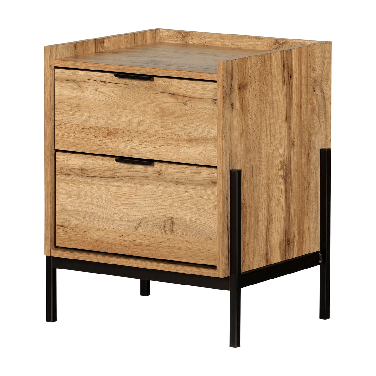 South Shore Milton 2-Drawer Nightstand, Nordik Oak