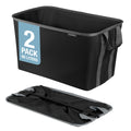 CleverMade Collapsible Laundry Baskets, Midnight Black/Shadow Gray 2PK - 60L (16 Gal) Foldable Laundry Basket with Sturdy Pop-Up