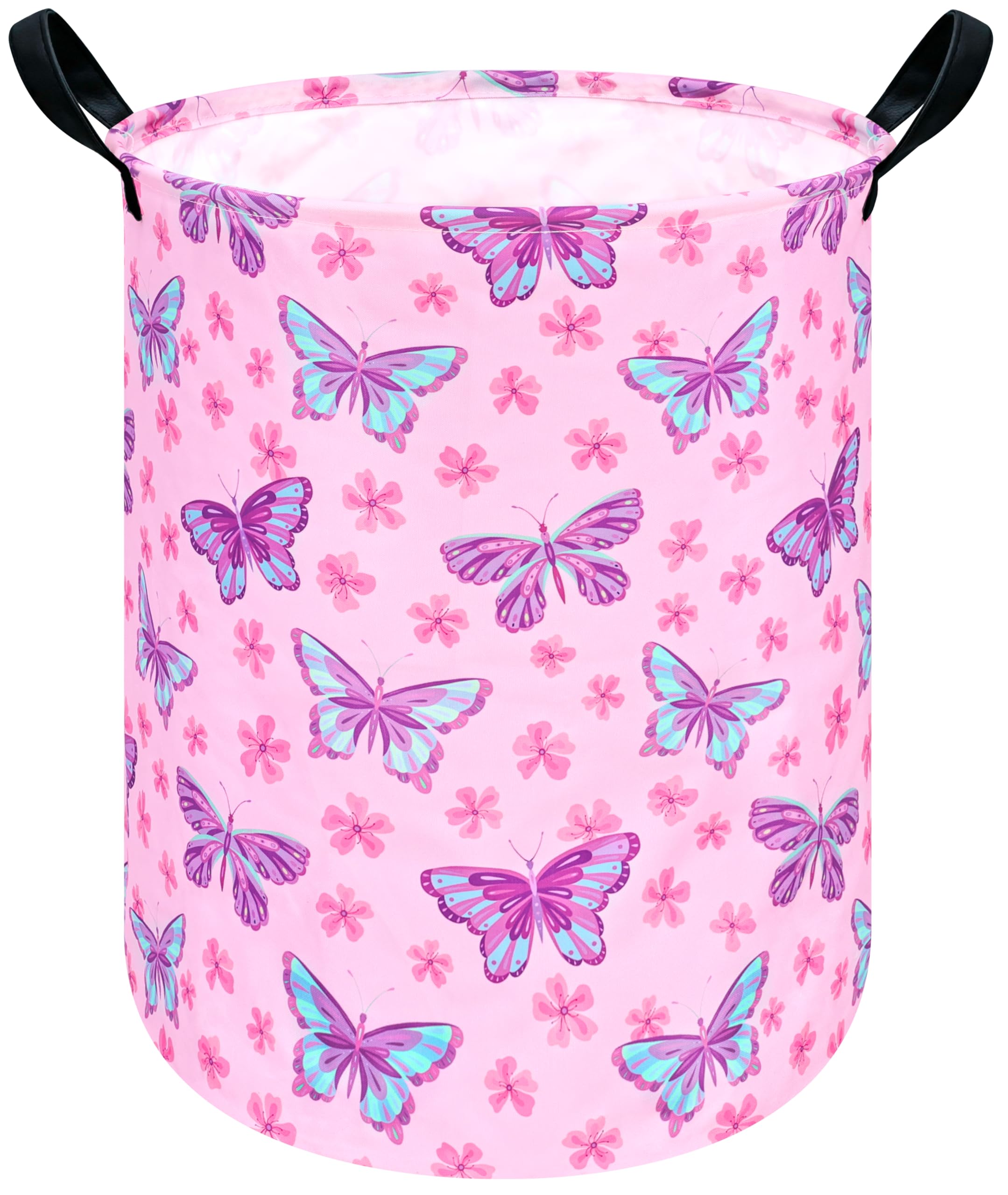 HUAYEE 19.7 Inch Baby Laundry Basket Girls Laundry Hamper Storage Basket Fabric Material Organization Basket, Storage Bin, Toy B