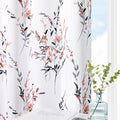 Mysky Home Coral Floral Curtains 95 Inch Length For Patio Living Room Window Thermal Insulated Curtains Natural Leaf Decor Light