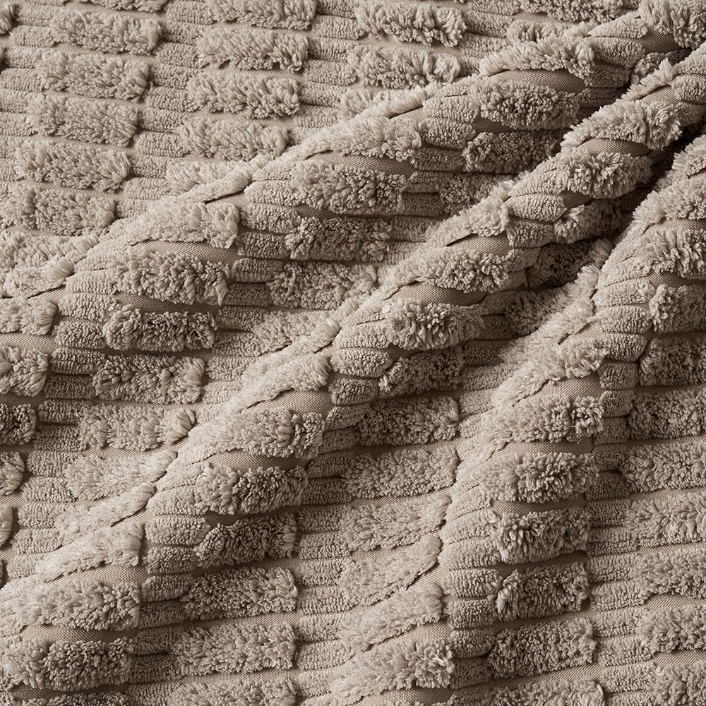 Miulee Pack Of 4 Light Brown Corduroy Decorative Throw Pillow Covers 20X20 Inch Soft Boho Striped Pillow Covers Modern Farmhouse Home Decor For Sofa Living Room Couch Bed