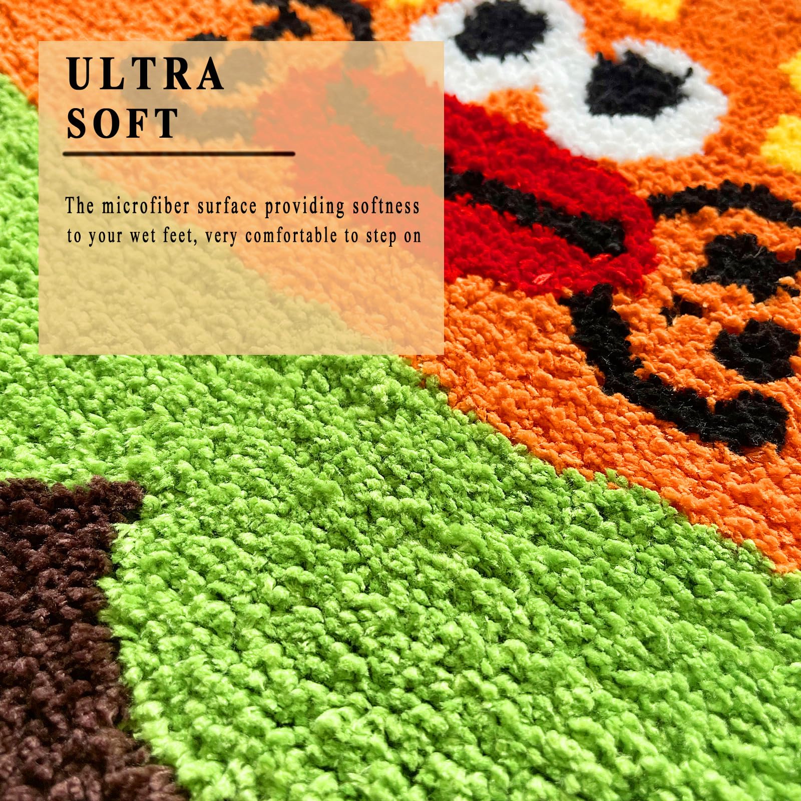 Ukeler Kids Rugs Bath Mats, Cute Hamburger Shape Area Rugs For Home Decoration Soft Nursery Rug Non-Slip Washable Funny Rugs For