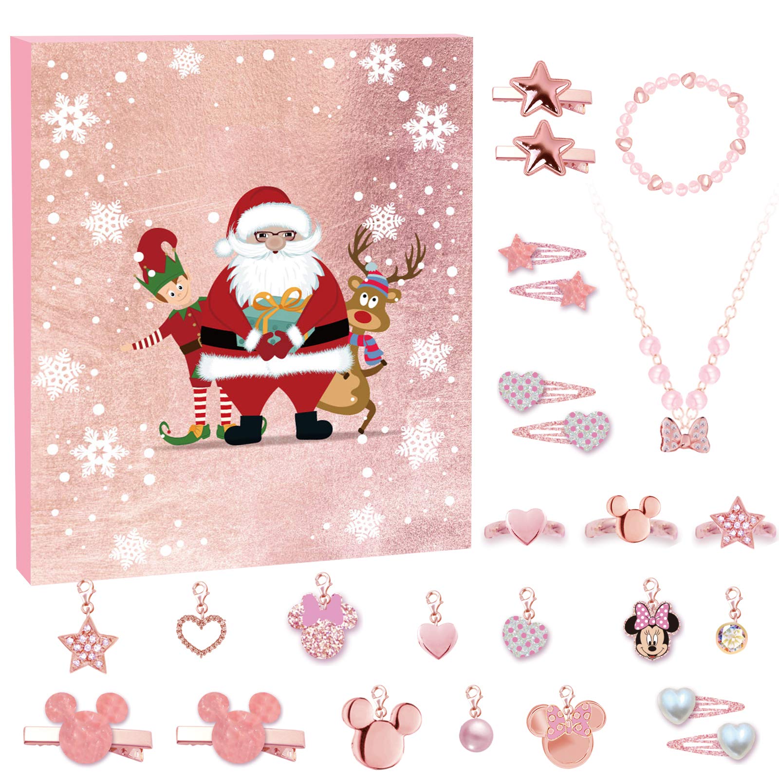 Advent Calendar 2024 For Girls With 25 Unique Gifts Jewelry, Charm Bracelet, Necklace, Earrings, Hair Accessories, Christmas Cou