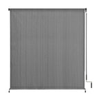Vicllax Outdoor Roller Shade, Patio Cordless Blinds Roll Up Shade (7' W X 8' L), Grey