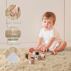 Larhom Extra Large Soft Area Rugs For Living Room Bedroom, 8X10 Feet Beige Shag Rug Carpet, Plush Fluffy Carpet For Kids Girls R