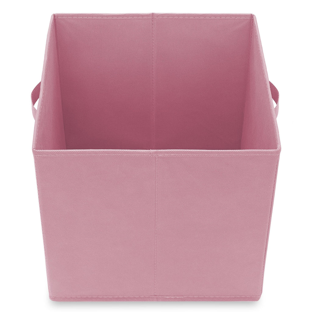 Casafield Set Of 6 Collapsible Fabric Cube Storage Bins, Light Pink - 13'' Foldable Cloth Baskets For Shelves, Cubby Organizers