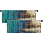 Emvency 2 Pack Valances Window Treatments, Vintage Yellow Beige Abstract Blackout Drapes Adjustable Curtain Valances for Windows