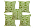Pink Parrot Green Colour Printed Cotton Cushion Cover Set Of 516X16 Inch