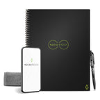 Rocketbook Core Reusable Spiral Notebook, Letter Size 8.5X11, Black - Dotted Pages, App-Connected, Erasable, Durable Cover, Idea
