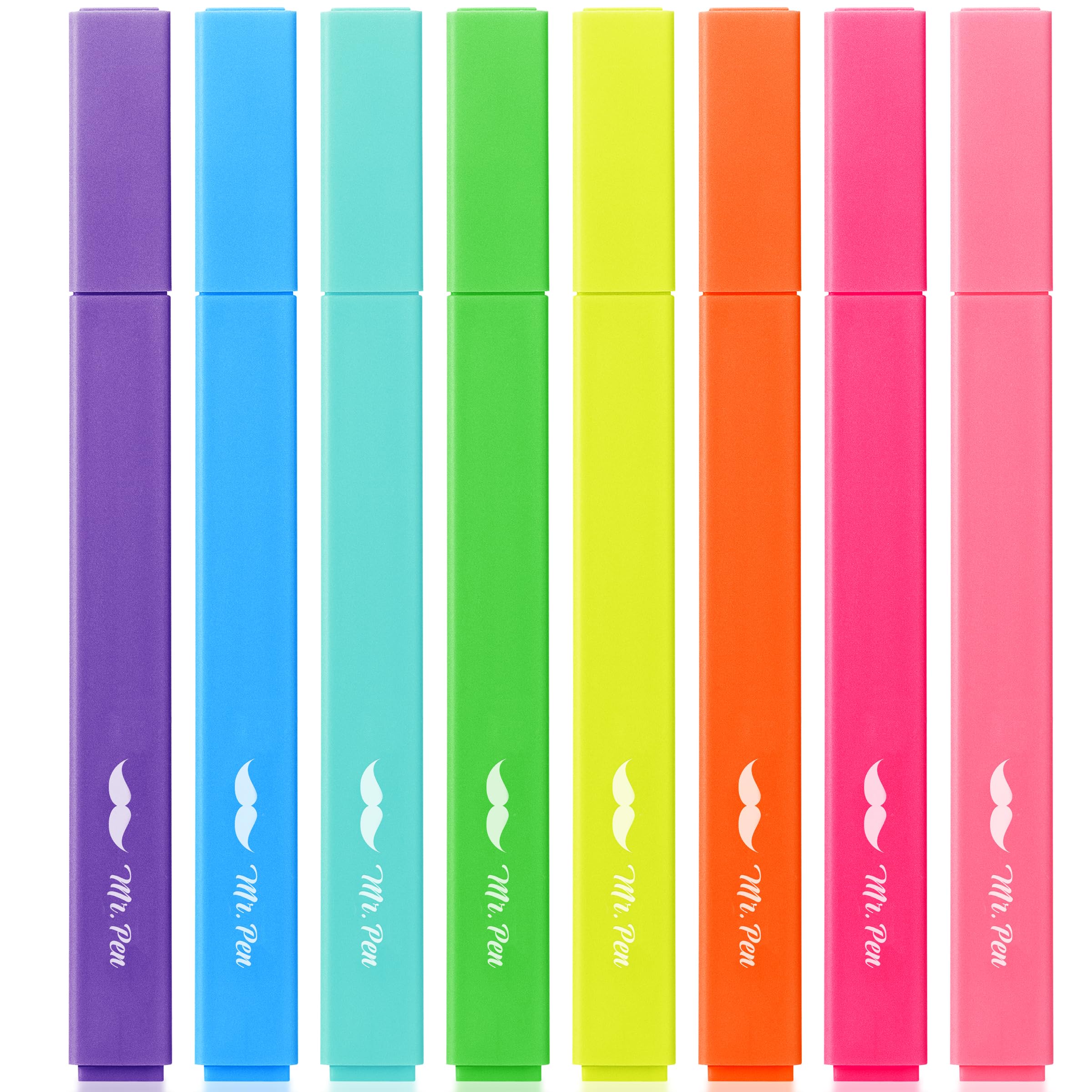 Mr. Pen- Aesthetic Highlighters, 8 Pcs, Chisel Tip, Vibrant Colors, Fluorescent Highlighters Assorted Colors, Bible Highlighters
