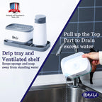 Omaia 4-In-1 Dish Soap Dispenser Set With Sponge Holder And Liquid Hand Soap Dispenser And Silicone Tray - Countertop Organizer