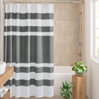 Madison Park Spa Waffle Shower Curtain Pieced Fabric With 3M Scotchgard Moisture Management, Premium Spa Quality Modern Shower Curtains For Bathroom, Standard 72X72, Charcoal