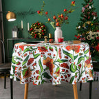 Ehousehome Indoor Outdoor Tablecloth Water Resistant Spill Proof Fabric Table Cover (70Inch Round No Zipper And Hole)