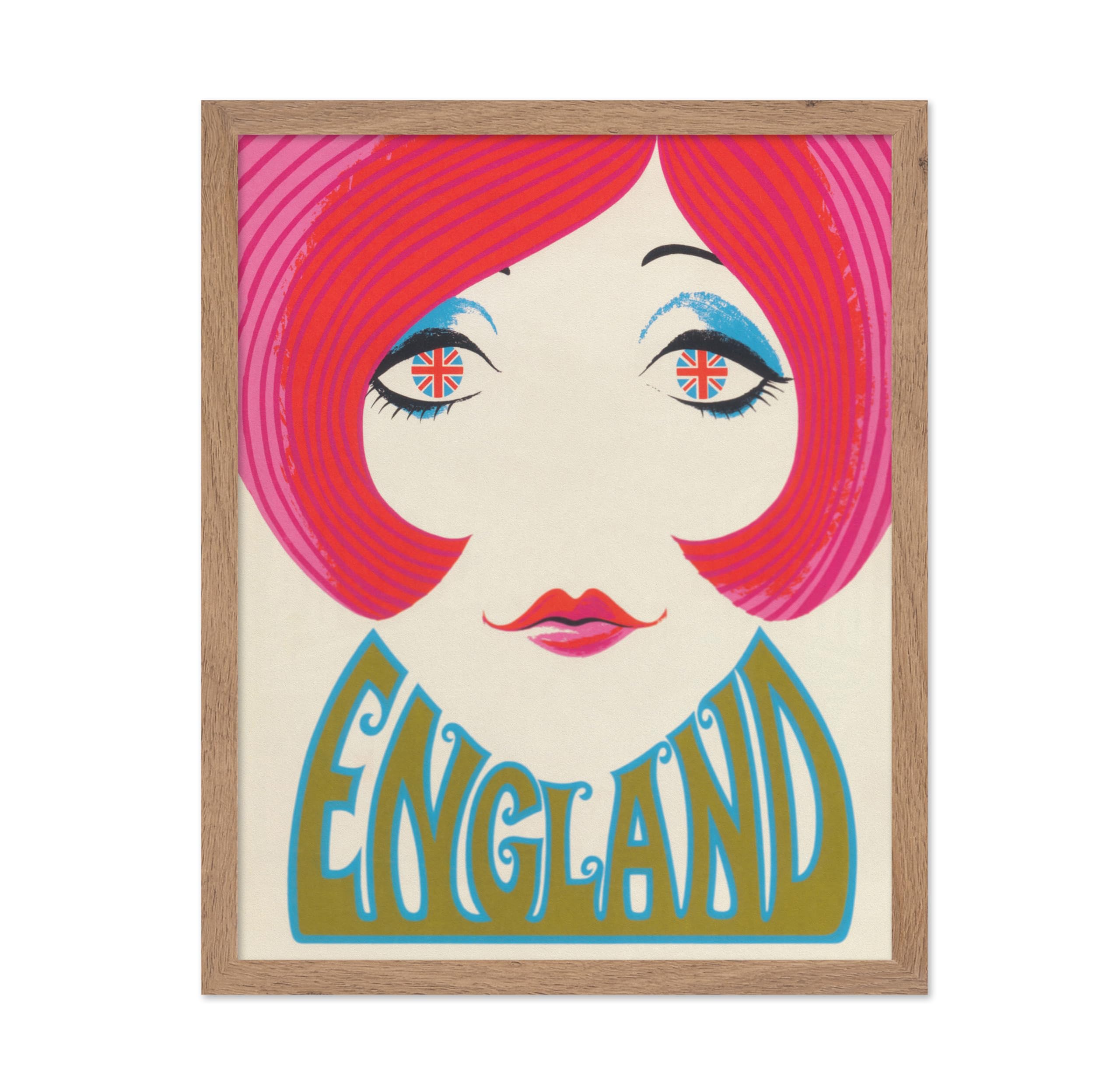 Poster Master Travel Poster - Vintage England Print - Mod Girl Wall Decor - Groovy Girl Wall Art - Great Wall Decor Gift for Hom