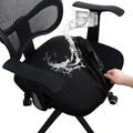 FORCHEER Office Chair seat Covers Leather Stretch Waterproof PU Computer Chair Seat Cushion Slipcovers-Black