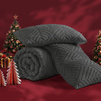 Andency Dark Grey Comforter Set King Size, 3 Pieces Gray Boho Bedding Set & Collections, Farmhouse Tufted Fluffy Bedding Comforter Sets For King Bed (1 Comforter 104X90In, 2 Pillowcases)