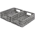 GRANNY SAYS Wicker Baskets for Storage, Waterproof Rattan Storage Baskets, Odorless Wicker Basket with Handles, Decorative Stora